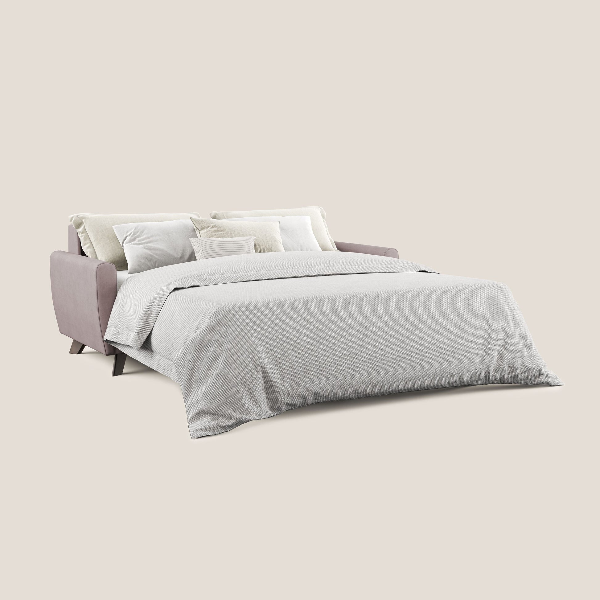 Divano Letto 2 Posti 168x97x96 cm in Tessuto Rosa