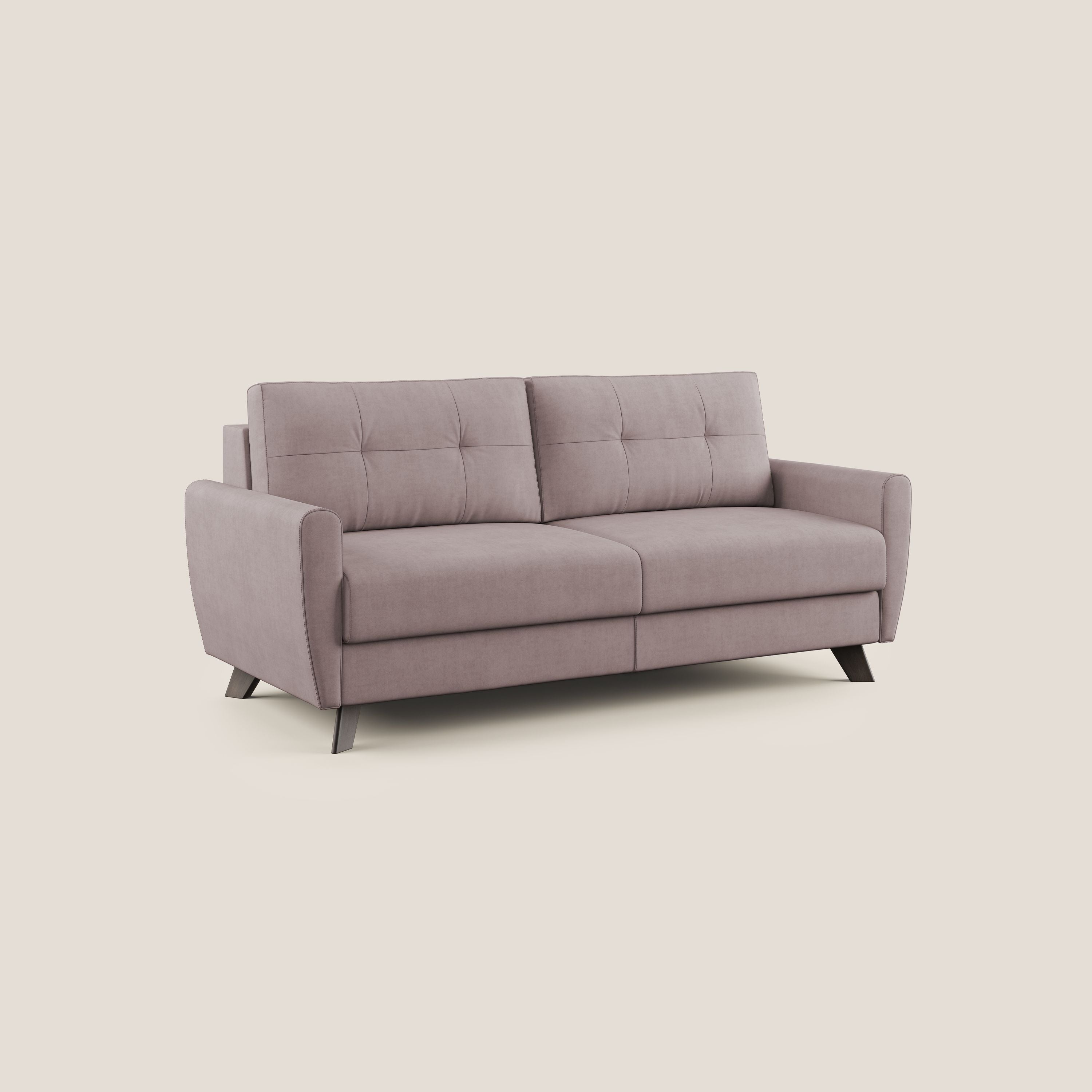 Divano Letto 2 Posti 168x97x96 cm in Tessuto Rosa
