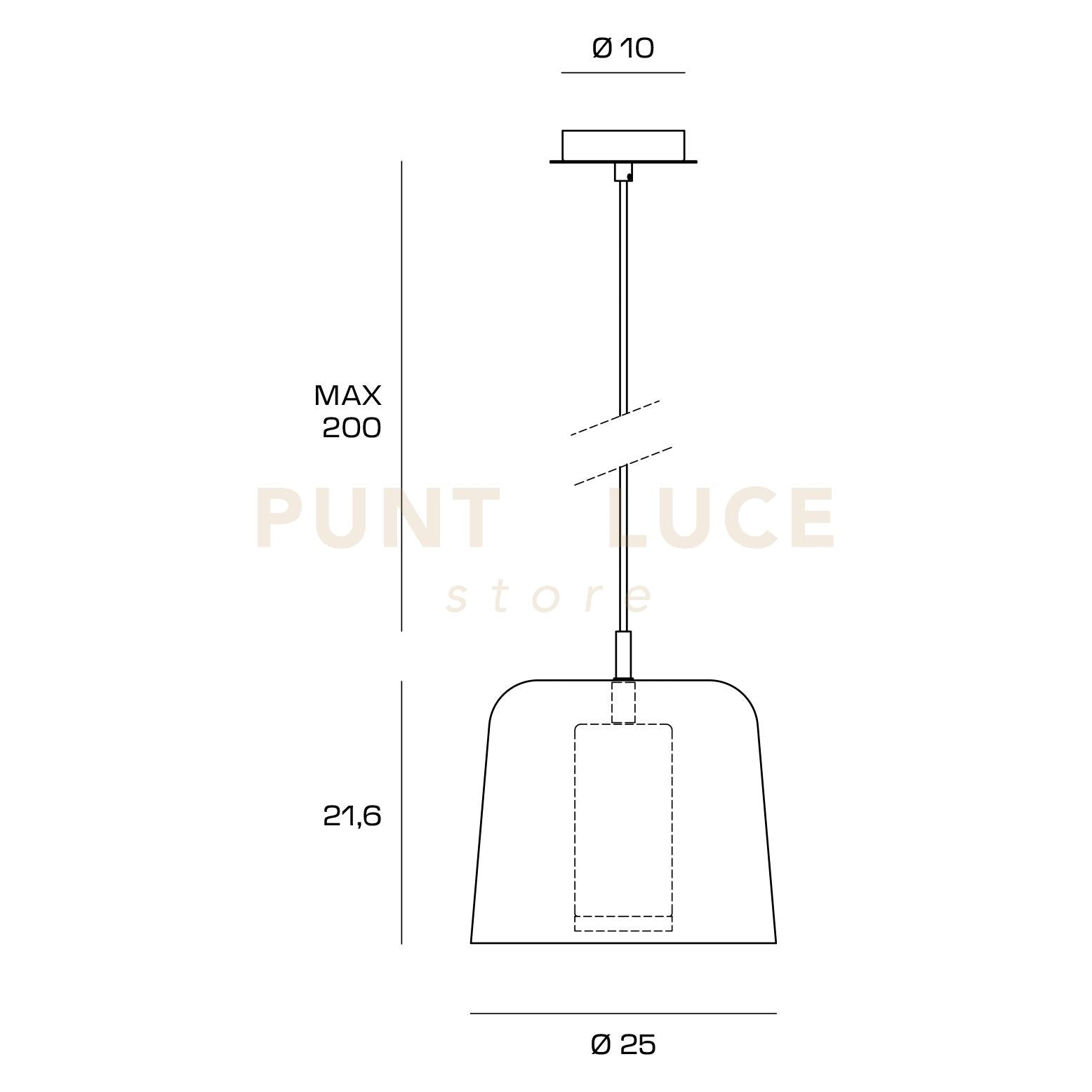 CAMILLA-3 L Sospensione 3 luci rettangolare nero e ottone spazzolato attacco E27
