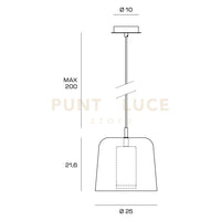 CAMILLA-3 L Sospensione 3 luci rettangolare nero e ottone spazzolato attacco E27