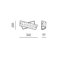 Camilla - Lampada da parete argento 2XE14 max 2X28W IP20 - Applique led da muro design moderno 34x20cm