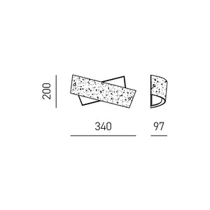 Camilla - Lampada da parete argento 2XE14 max 2X28W IP20 - Applique led da muro design moderno 34x20cm