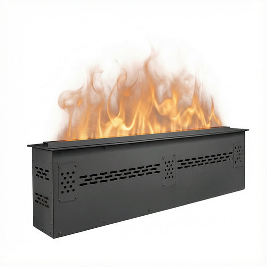 Sined Caminetto Caldaro 50 Caminetto Elettrico Ad Acqua Nero Camino Da Interno Non Termico a Led Con Simulazione Di Fiamma Multicolore 3d Incorporata Per Ambienti Eleganti e Moderni Con Telecomando