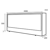Sined Caminetto Vesuvio Caminetto Elettrico Da Incasso Lungo 2 Mt a 1500w Nero