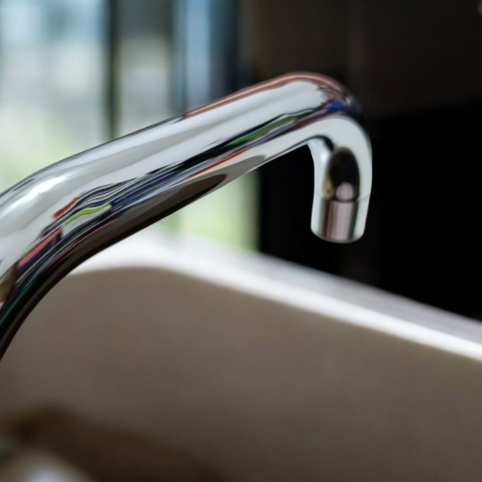 CANNA DI RICAMBIO ALTA PER  MISCELATORE RUBINETTO CUCINA LAVELLO SQUADRATO 24cm