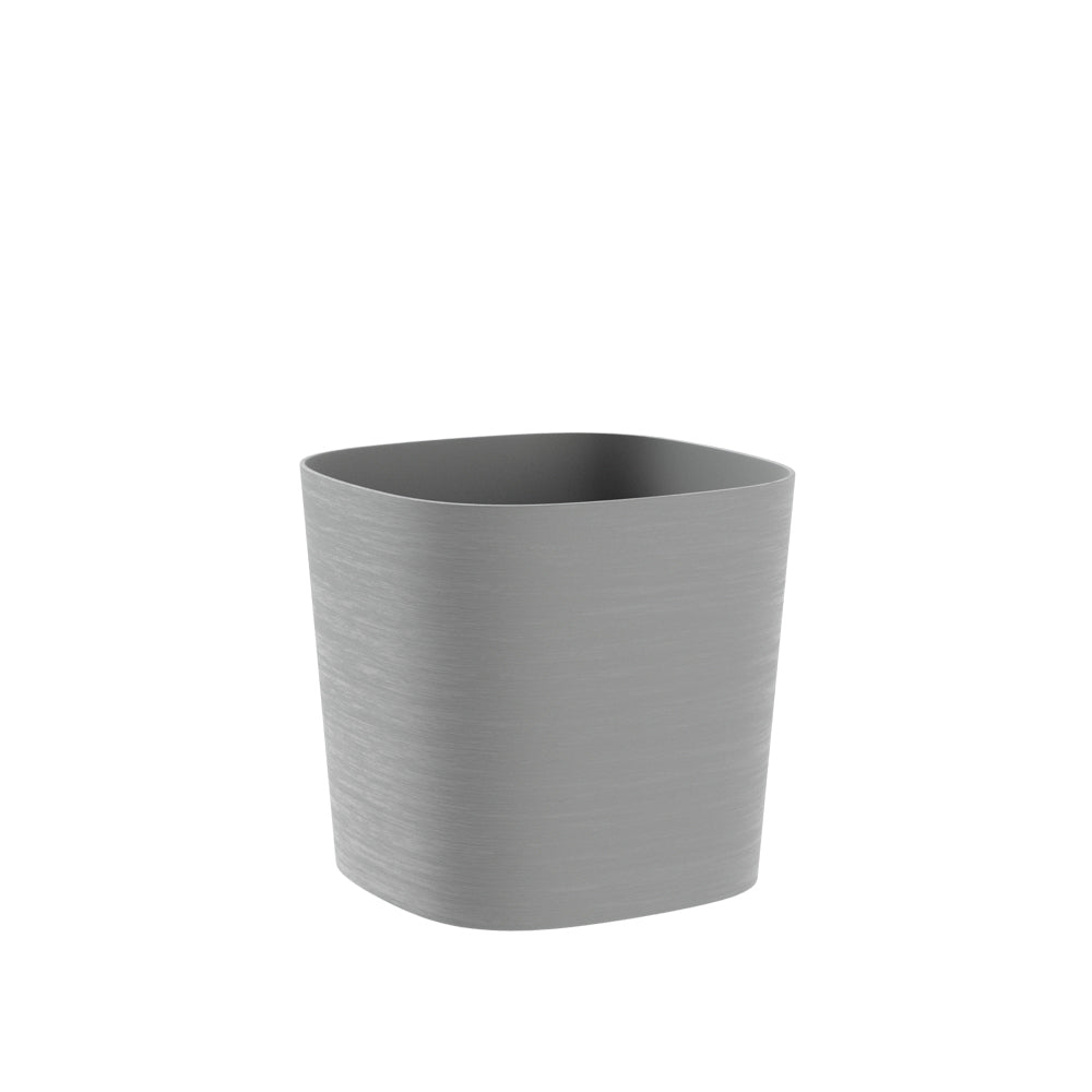 TERA Vaso elegante per fiori modello capri, fioriera da esterno in polietilene effetto satinato, con riserva d'acqua interna, adatto anche per interno,  Made in Italy