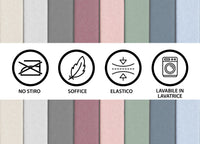 Lenzuola Sotto Con Angoli No Stiro In Tinta Unita Melange Modello Jersey - 1 Piazza - Rosa