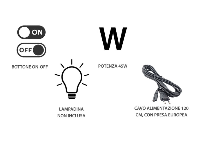 Lampada Da Tavolo Comodino Ricaricabile Accensione On/Off Modello Argo - Lampada - Grigio