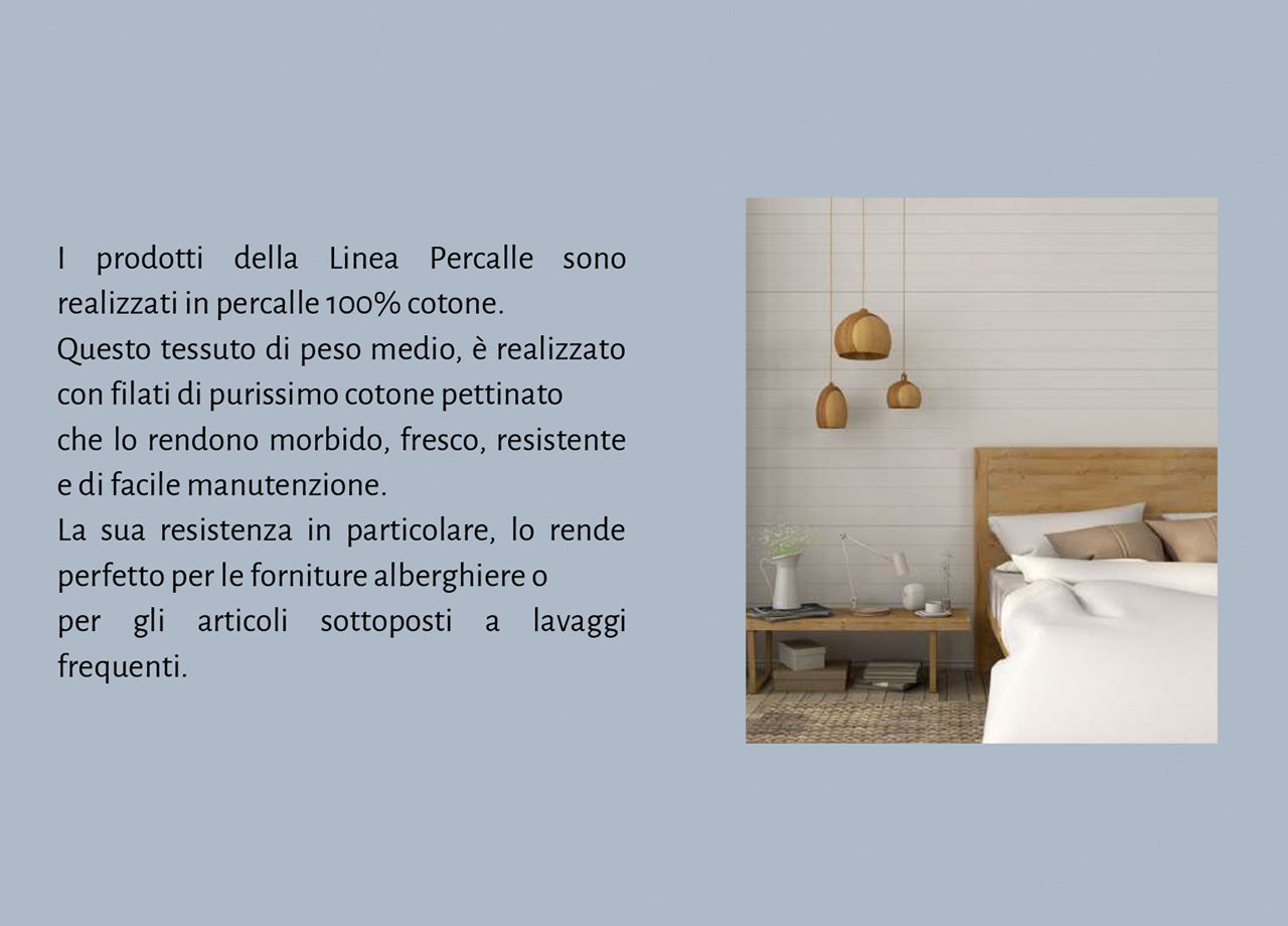 Completo Lenzuola In 100% Cotone Percalle Made In Italy Tinta Unita - Piazza E Mezza - Rosa