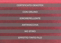 Tovaglia Natale Cucina Soggiorno Antimacchia Tinta Unita Bordeaux Fiammetta - 140x240 - Fiammetta