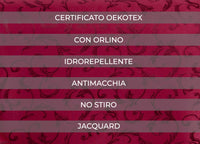 Tovaglia Natale Cucina Soggiorno Antimacchia Idrorepellente Jacquard Queen Bordeaux - 140x240 - Queen