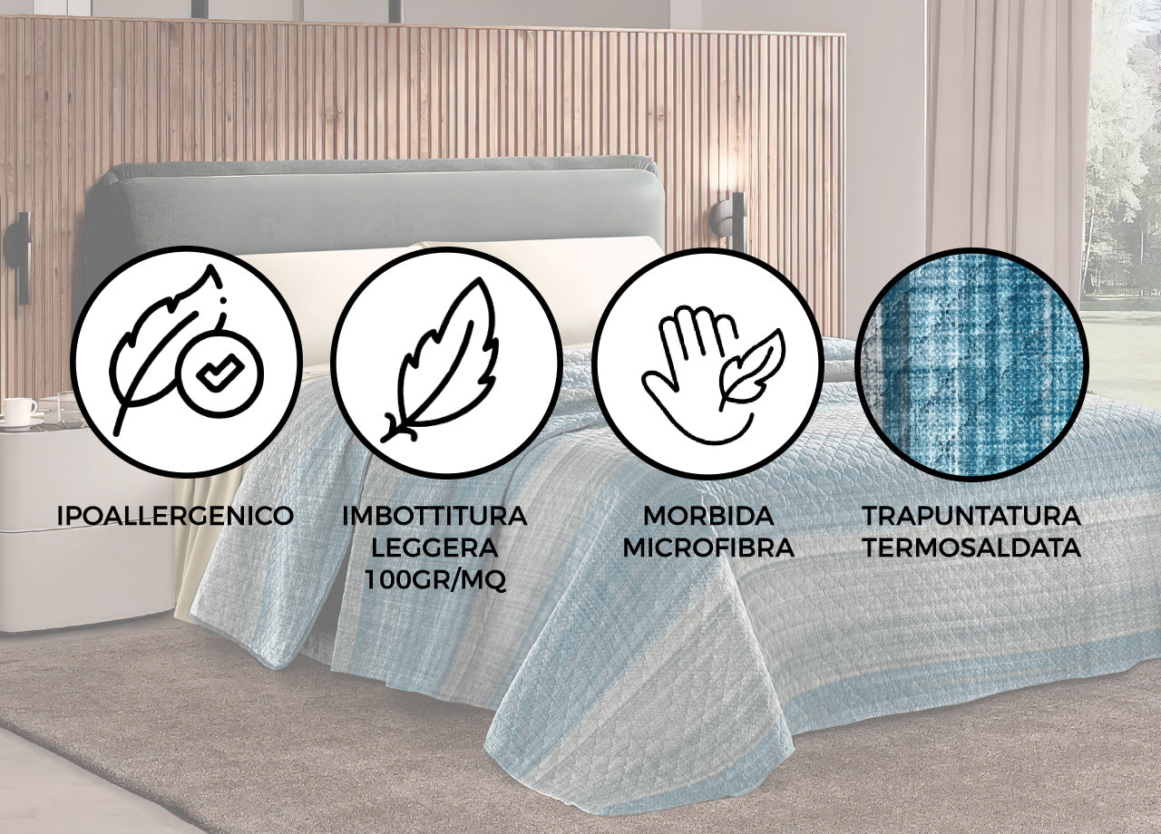 Copriletto Challenge Stampato In 100% Microfibra Di Poliestere Dis. Rosa