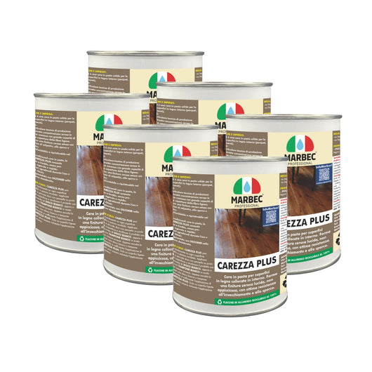 Cera in pasta per superfici in legno CAREZZA PLUS   1LTx6Pz
