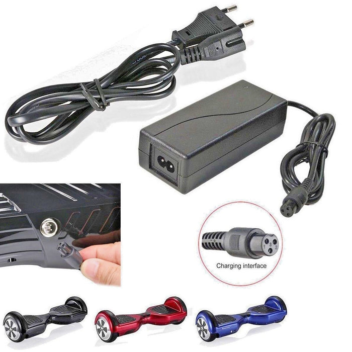 CARICABATTERIA RICAMBIO PER BALANCE HOVERBOARD 42V 1.5A ALIMENTATORE BATTERIA