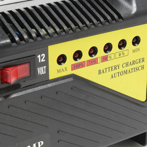 CARICABATTERIE AUTO MOTO 6 12V 6A CON PINZE PER AUTO E MOTO