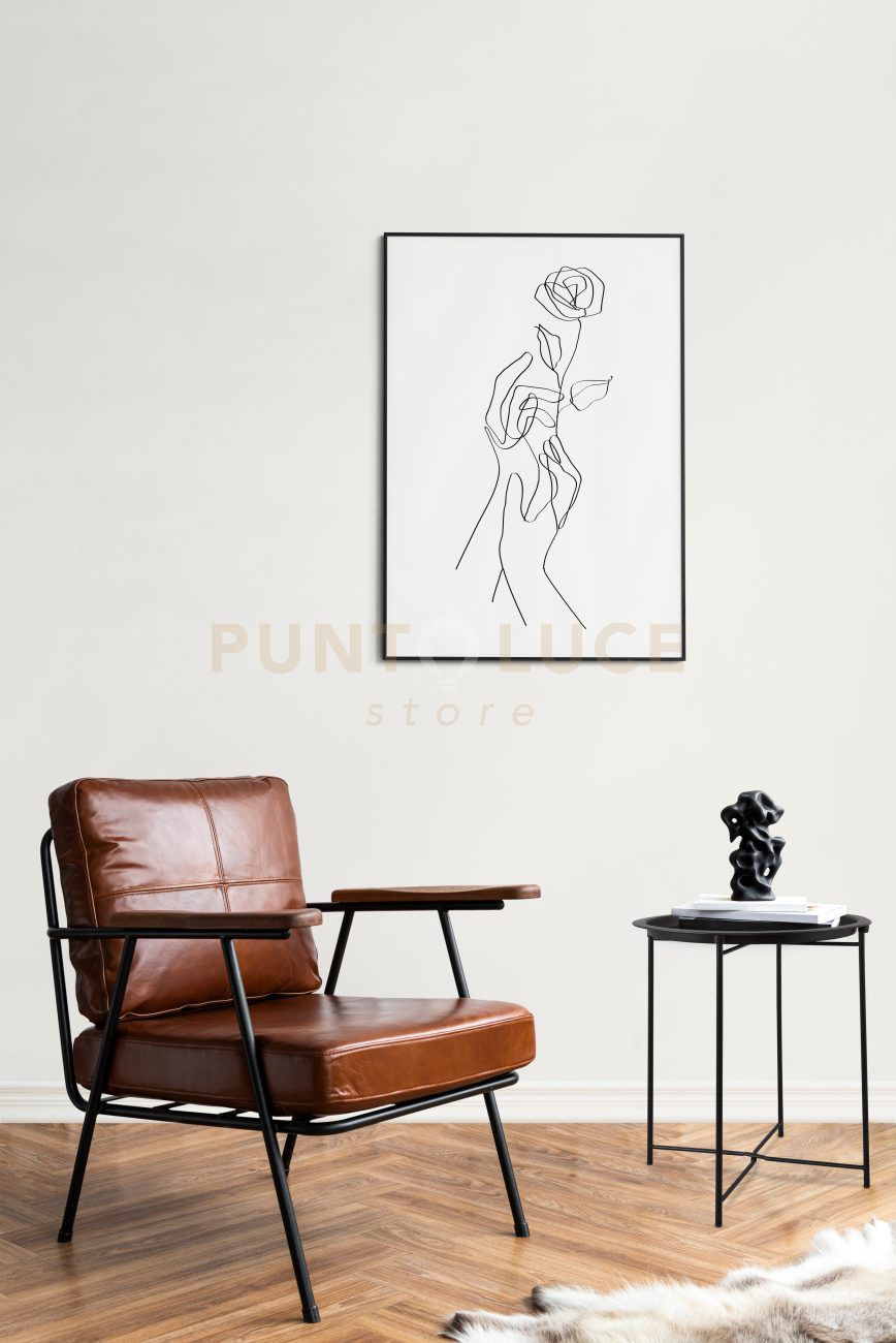 CAROLINA TAVOLINO TONDO D.43CM H.51CM IN METALLO NERO