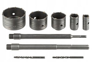 CAROTATRICI ACCESSORI TRAPANO A TAZZA 9 PEZZI PER MURO FRESA CAROTATRICE