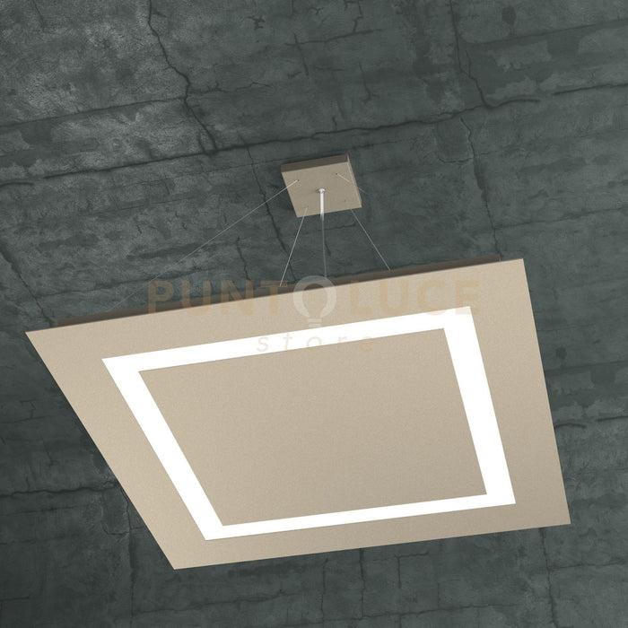 CARPET SOSPENSIONE 70X70 4+2 LUCI BIEMISSIONE SABBIA 1137-S70+2-SA