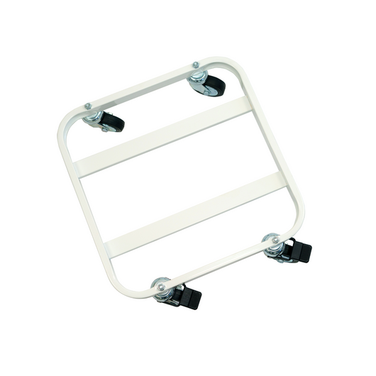 Carrello per vasi in cemento e terracotta quadro