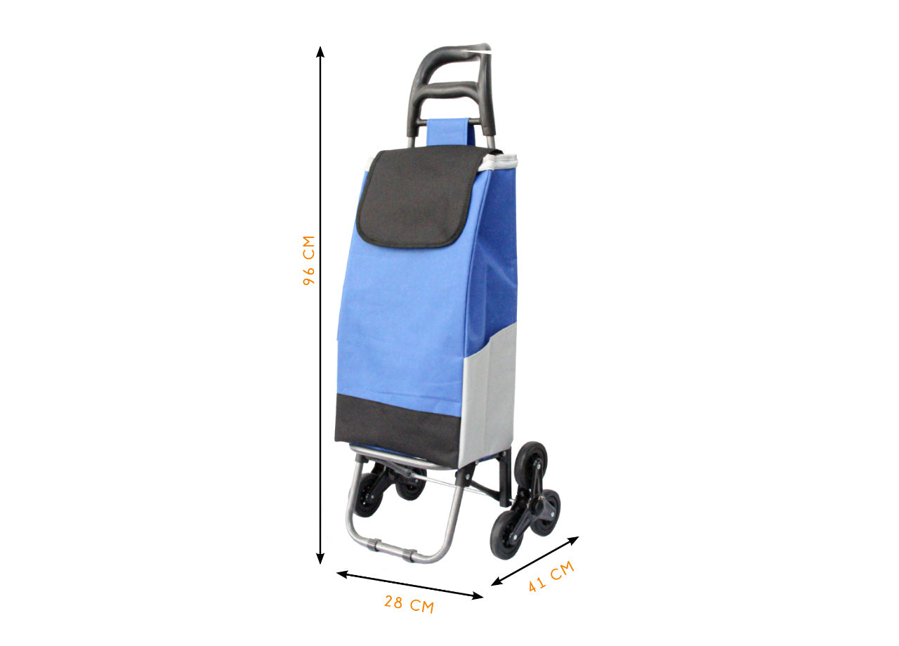 Carrello Spesa Con Ruote Trolley Portaspesa Con Manico Romeo - Carrello - Blu