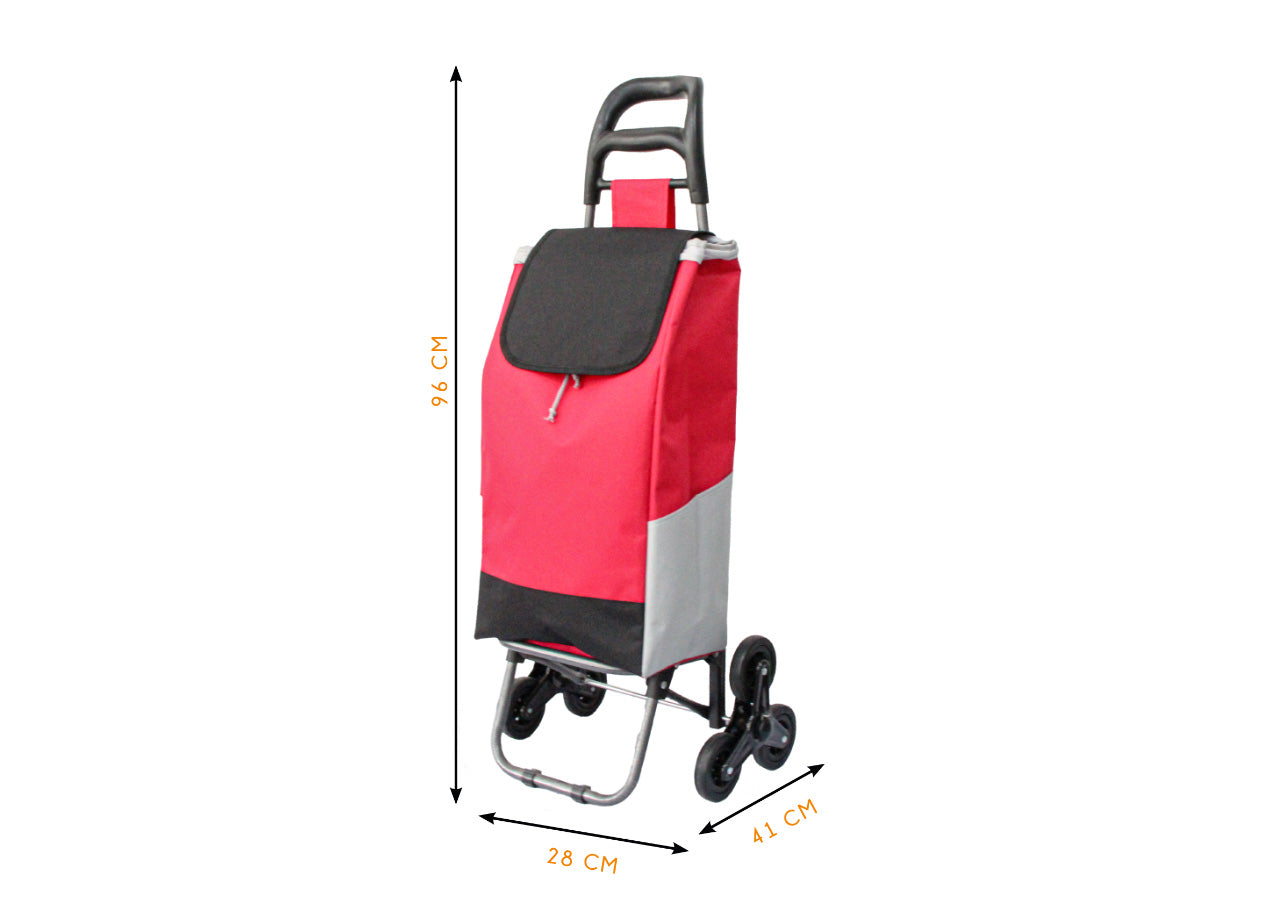Carrello Spesa Con Ruote Trolley Portaspesa Con Manico Romeo - Carrello - Rosso