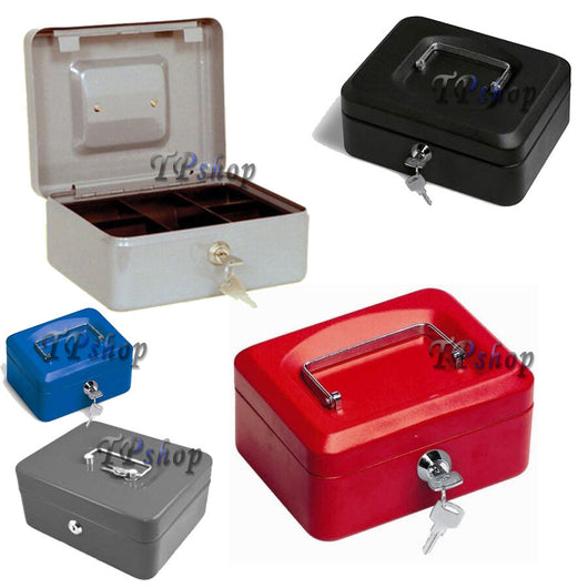 CASSETTA SICUREZZA PORTAVALORI MINI PORTAMONETE BANCONOTE CON CHIAVE 200x160x90 COLORE IN BASE ALLA DISPONIBILITA'