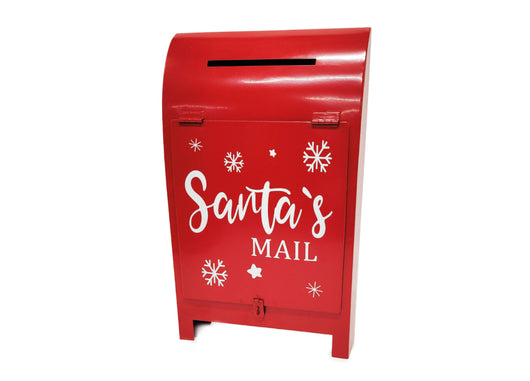 Cassetta Postale Lettere Per Babbo Natale Decorativa Rossa Modello Santa