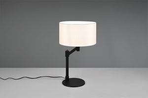 CASSIO LAMPADA DA TAVOLO METALLO NERO CON PARALUME BIANCO H. 48,3CM 1 LUCE ATTACCO E27