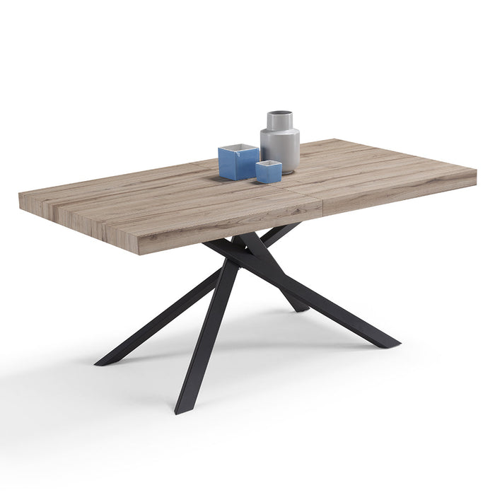 Tavolo consolle allungabile 160x90 CASSIOPEA 2 allungabile fino a 240 cm colore Noce, 100% MADE IN ITALY, design moderno ideale per sala da pranzo, cucina e soggiorno