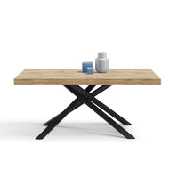 Tavolo consolle allungabile 160x90 CASSIOPEA 2 allungabile fino a 240 cm colore Rovere Rustico, 100% MADE IN ITALY, design moderno ideale per sala da pranzo, cucina e soggiorno