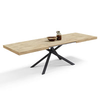 Tavolo consolle allungabile 160x90 CASSIOPEA 2 allungabile fino a 240 cm colore Rovere Rustico, 100% MADE IN ITALY, design moderno ideale per sala da pranzo, cucina e soggiorno