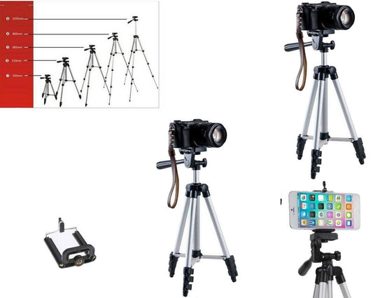 CAVALLETTO TREPPIEDI FOTOCAMERA VIDEOCAMERA SMARTPHONE IN ALLUMINIO