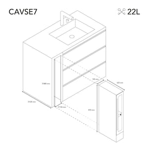 Cantinetta 7 bottiglie ad incasso