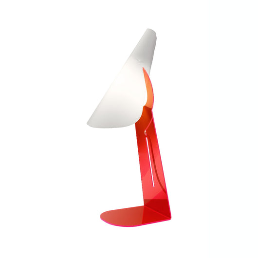 Lampada Scrivania Moderna Calle Polilux ® Rosso Fluorescente Metallo 1 Luce E14
