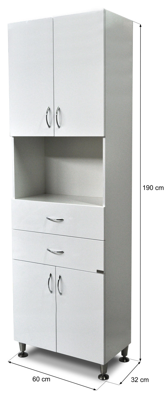 Mobile arredo bagno a 4 ante e 2 cassetti, Armadio mod. Oscar CB032B