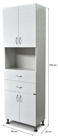 Mobile arredo bagno a 4 ante e 2 cassetti, Armadio mod. Oscar CB032B