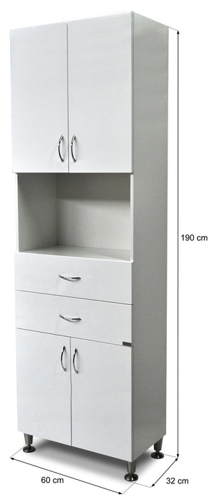 Mobile arredo bagno a 4 ante e 2 cassetti, Armadio mod. Oscar CB032B