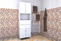 Mobile arredo bagno a 4 ante e 2 cassetti, Armadio mod. Oscar CB032B