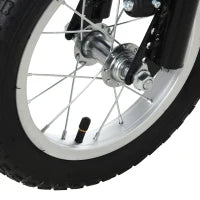 Outsunny Monopattino per Bambini 5+ Anni, Grandi Ruote, Manubrio Regolabile, 2 Freni Controllati dalla Maniglia, Cavalletto Laterale, 120 x 58 x 85-95 cm, Nero