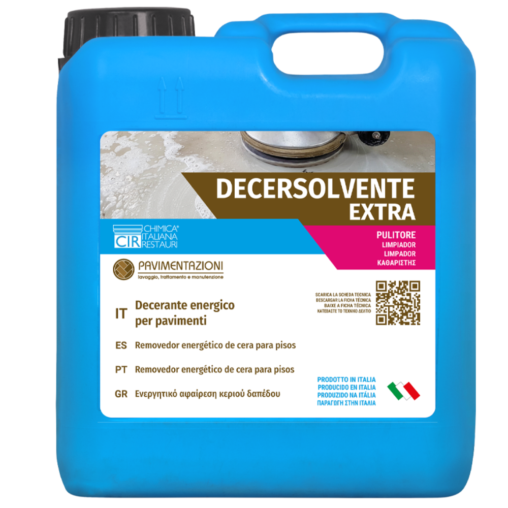 Solvente decerante per rimozione trattamenti da pavimentazione decersolvente extra da 5 lt