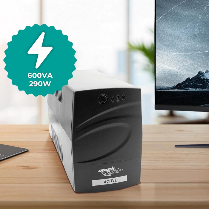 Mach power ups line interactive con display led e protezione avanzata *** potenza ampere (va) 600 va, confezione 1