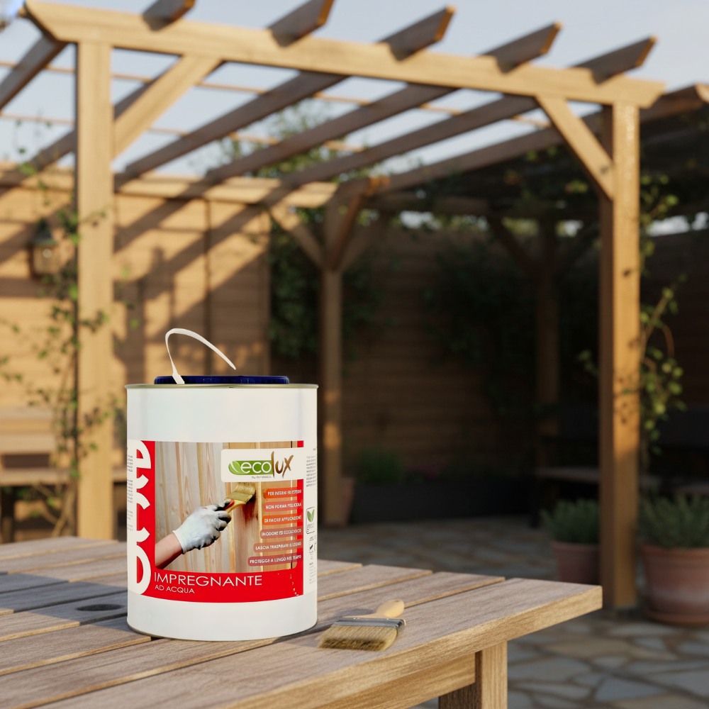 Ecolux impregnante fondo protettivo acrilico incolore trasparente per legno *** formato 2.5 lt, confezione 1