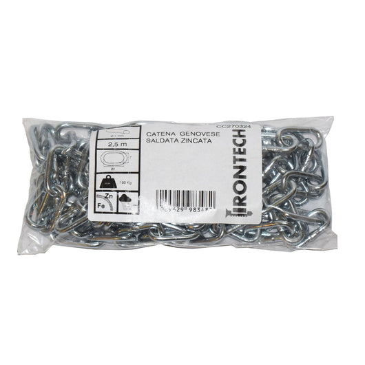 Catena genovese pretagliata Ã˜ 4 mm. in acciaio zincato 5 mt.