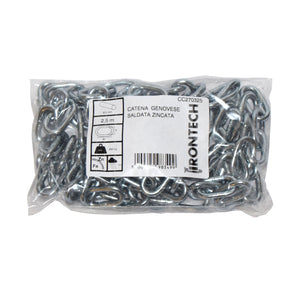Catena genovese pretagliata Ã˜ 5 mm. in acciaio zincato 5 mt.