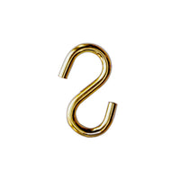 Gancio a S Ã˜ 4 mm. in ferro ottonato - 15 pz.