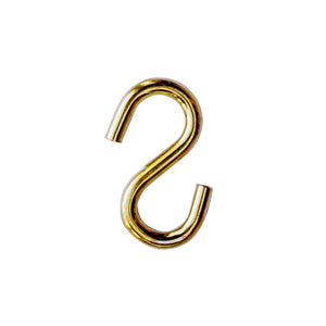 Gancio a S Ã˜ 4 mm. in ferro ottonato - 15 pz.