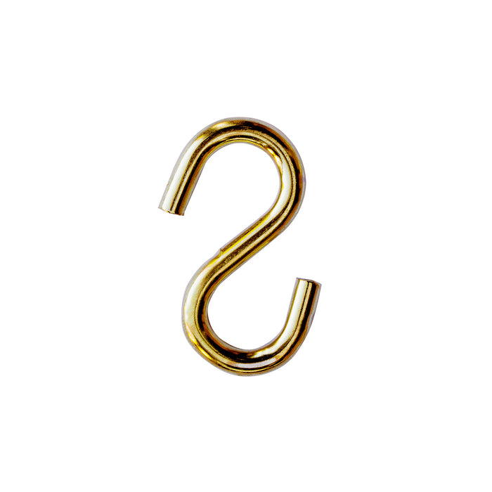 Gancio a S Ã˜ 4 mm. in ferro ottonato - 15 pz.