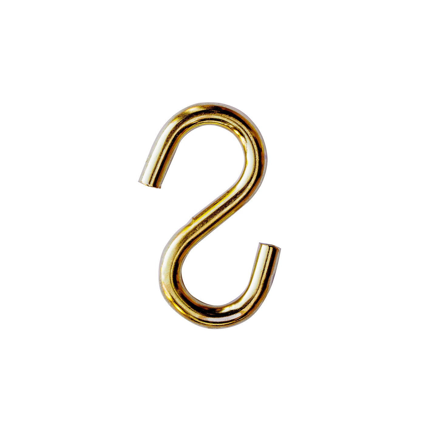 Gancio a S Ã˜ 6 mm. in ferro ottonato - 8 pz.