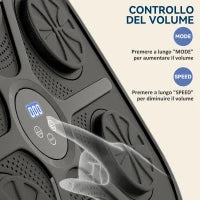 Boxing Machine Musicale a Parete con 9 Velocità, Connessione Bluetooth e Guanti, 41.8x44.6x7.5 cm, Nero e Blu