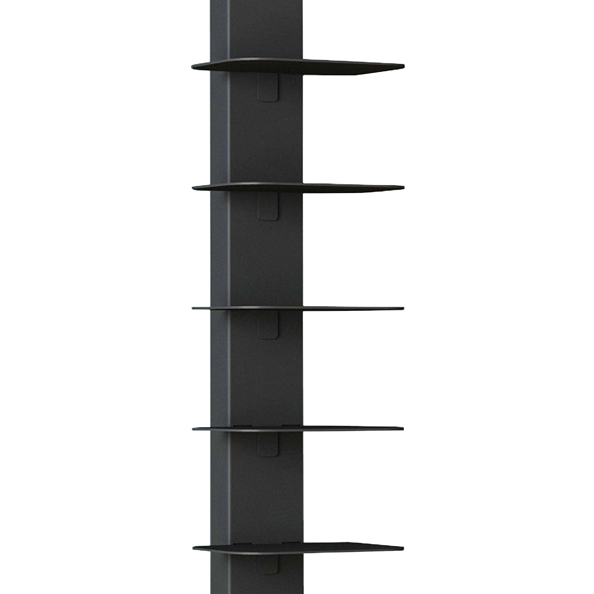 Libreria a Schienale Eksjö Scaffale a 10 Ripiani 150 x 39 x 39 cm Acciaio Nero [en.casa]